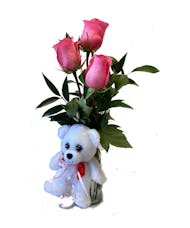 Pretty Little Rosebuds with Teddy Bear