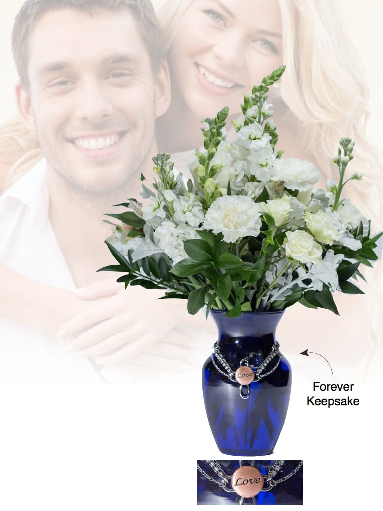 Vase of Life Love Blue Vase Boesen The Florist